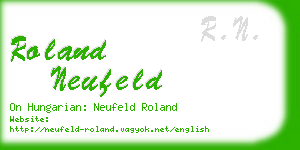 roland neufeld business card